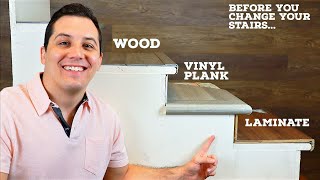 Wood Laminate or Vinyl Plank on Stairs for Beginners [upl. by Lieberman]