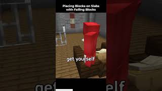 Placing BLOCKS on SLABS  minecraft gaming shorts minecraftshorts minecraftblocks [upl. by Trey]