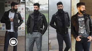 4 Ways to Rock a Leather Jacket  Carlos Costa [upl. by Aibos]