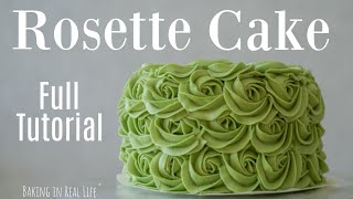 Rosette Cake  FULL tutorial [upl. by Kennith]