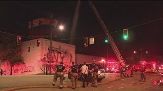 Atlanta firefighters battle massive blaze at historic building on Ponce [upl. by Clary]