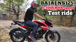 2021 Bajaj Pulsar NS125 complete Test Ride Review  0100kmhr speed Test [upl. by Neelhtac487]