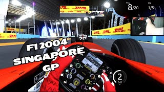 F1 2004 BUT Assetto Corsa Edition  Ferrari F2004  Singapore GP f1 formula1 singapore ferrari [upl. by Tsew]