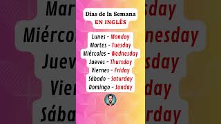 🗓️ Cómo se dicen los días de la semana en inglés [upl. by Afira]