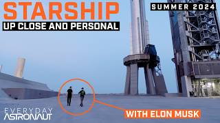 Join Elon Musk on a tour of Starship just before it launches w post launch interview [upl. by Ahsemit]