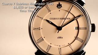 Cuervo Y Sobrinos Historiador 3195 BNIB Retail 3200 Humidor Cream 40MM Automatic [upl. by Esenwahs]