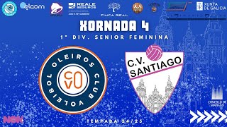 SENIOR FEMININO Club Voleibol Oleiros VS Club Voleibol Santiago [upl. by Hanad]