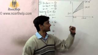 Using integration find the area of the triangular region whose sides have the equations y  2x  1 [upl. by Delisle]