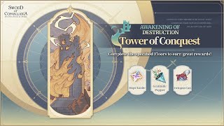 Sword Of Convallaria  ARK 0072 Tower of Conquest  13th Climb  5th Floor GAMEPLAY [upl. by Ecyla298]