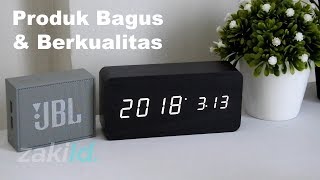 Jam Minimalis  LED Digital Wood Clock Jam Kayu [upl. by Hartnett]