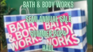 SemiAnnual Sale Summer 2024 Haul  Bath and Body Works Semi Annual Sale Candle [upl. by Adekan]