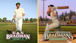 Don Bradman Cricket 17 Vs Don Bradman Cricket 14  Gameplay amp Graphics Comparison [upl. by Dray]