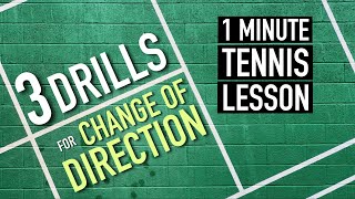 3 Drills For Change of Direction  1 Minute Tennis Lesson Ep10 shorts [upl. by Kathi]