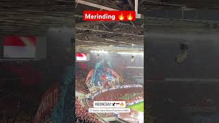 Diguyur Hujan Suporter Timnas Semangat Nyanyikan National Anthem Indonesia Raya ‼️🔥🔥 [upl. by Flan]