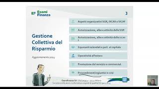 Corso CF 2024 ESAMIFINANZA  LEZIONE GCR e Scenario Parte 1 [upl. by Jamal]