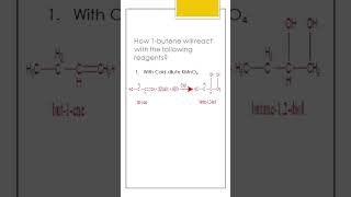 REACTION OF 1 BUTENE WITH KMnO4 AND HBr chemistry organicchemistry reactions [upl. by Aihsemaj]