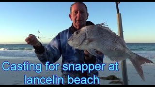 Casting for snapper at Lancelin beach [upl. by Endys]