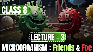 Microorganism friend and foe class 8 lecture 3  NCERT class 8 chapter 02 cbse science [upl. by Dnomde]