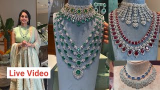 Live Video  Exclusive DIAMOND Jewellery Collection 😍  Vasundhara Diamond Roof [upl. by Mehala]