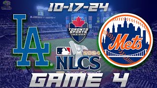 101724 Los Angeles Dodgers vs New York Mets NLCS Game 4 Game Audio  MLB Playoffs Cast amp Chat [upl. by Boser]