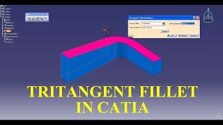 Tritangent Fillet In Catia  Catia Tutorial [upl. by Anihpled]