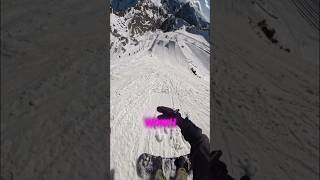 Would you drop in🤯🤯 snowboarding pov wow sun winter fyp snow ski skiing [upl. by Pazice]