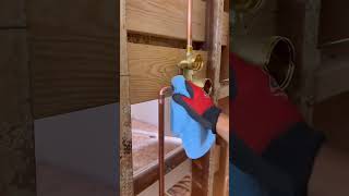 Quick shower valve installation plumbing plumber diy [upl. by Anissej]