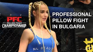 Professional Pillow Fighting in Bulgaria  Full Highlights [upl. by Hanae965]