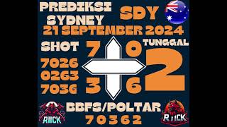 PREDIKSI SYDNEY HARI INI  PREDIKSI SDY  PREDIKSI SIDNEY SABTU 21 SEPTEMBER 2024 [upl. by Rich335]