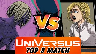 Annie Female Titan Life VS Krista Lenz Chaos  UniVersus Gameplay [upl. by Odnumyer832]