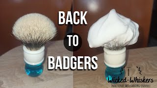 Yaqi Aqua  Two band badger shaving brush  24mm knot [upl. by Dodd836]