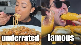 FAMOUS VS UNDERRATED mukbangers [upl. by Aniela]