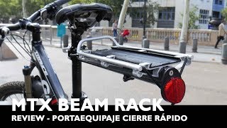 Topeak MTX BeamRack Review en español  Portaequipajes con cierre rápido [upl. by Eislehc349]