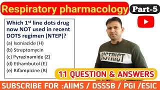 Respiratory pharmacology part 5  questions and answers for nursing compititive exams  pharmacology [upl. by Anhcar]