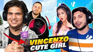 Op Vincenzo Prank🤯 On Cute Girl With Help Of Nonstop Gaming 😱❤️Garena Free Fire [upl. by Enahc]