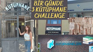 1 GÜN 3 KÜTÜPHANE CHALLENGE • Kayseri Kütüphaneleri • Study Vlog • Canlı Müzik • Hacettepelikız [upl. by Atteloj]