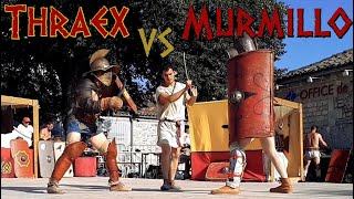 Gladiator Fight  Thraex VS Murmillo  ACTA  Ancient Roman HEMA Saintes [upl. by Karmen]