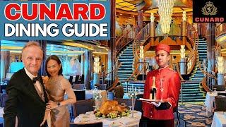 Complete Dining Guide for Cunard including the new Queen Anne and Queen Mary 2 [upl. by Tjaden565]