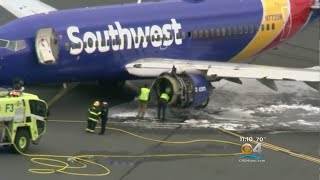 One Dead Seven Injured After Southwest Airlines Engine Blow Out [upl. by Einahpehs]