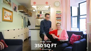 Zach amp Libbys Extremely Organized 350SquareFoot NYC Apartment I House Tours by Apartment Therapy [upl. by Prudy]