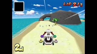 Mario Kart DS  Cheep Cheep Beach 150cc Famicom ROB w ROBBLS [upl. by Novoj]