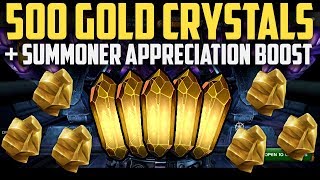 500 Gold Crystals  20 Summoner Appreciation BoostHOW MUCH GOLD  Marvel Contest of Champions [upl. by Ycat]