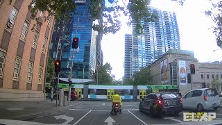 DASH CAM MELBOURNE 4K driving along Russell and Lygon Street Australia [upl. by Mattias]