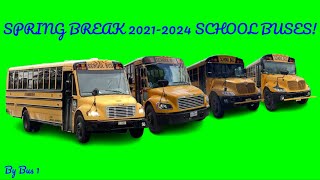 Spring Break School Bus Spotting 20212024 [upl. by Nnairda]