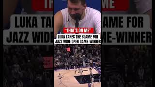 Luka takes the blame for Jazz wide open gamewinner [upl. by Iveksarap676]