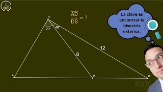 ¿Recuerdas la propiedad de la bisectriz exterior [upl. by Nasah]