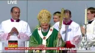 Papst Benedikt Freiburg Hl Eucharistie AUSZUG [upl. by Hanser]