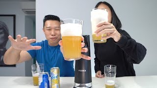 Fizzics Draftpour Beer Dispenser with Singapore Beer BTS on Shawn’s vlog [upl. by Nagiem]