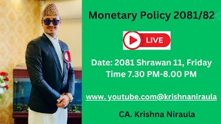 Monetary Policy 208182 by Krishna Niraula CA [upl. by Einahpet]