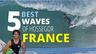 5 Best Waves of Hossegor FRANCE [upl. by Cchaddie]